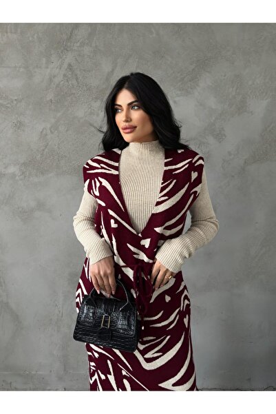 newmisal Jakarli Women's Knitwear Salopet Set