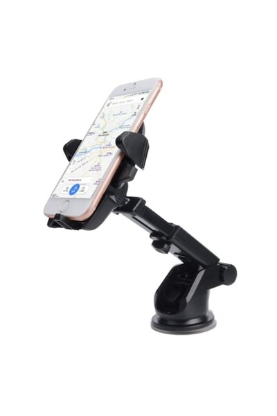 Bibilel Suport auto pentru telefon cu braț extensibil, ventuză, rotație 360 ​...