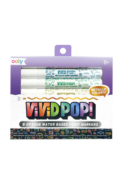 Ooly Carioci cu vopsea Vivid Pop! - set de 8, metalic