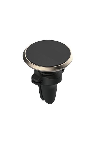 Bibilel Suport auto magnetic universal pentru telefon mobil, clemă de ventilație, negru-auriu