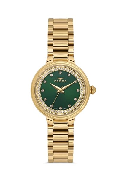 FERRO Yellow Steel Cord Women Wristwatch Fl21493A-B6 3Atm Waterproof with 2 Years Warranty Giftpacked