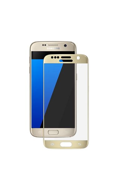 OEM Protective Screen Compatible with Samsung Galaxy S7, Tempered Glass 9H, Gold