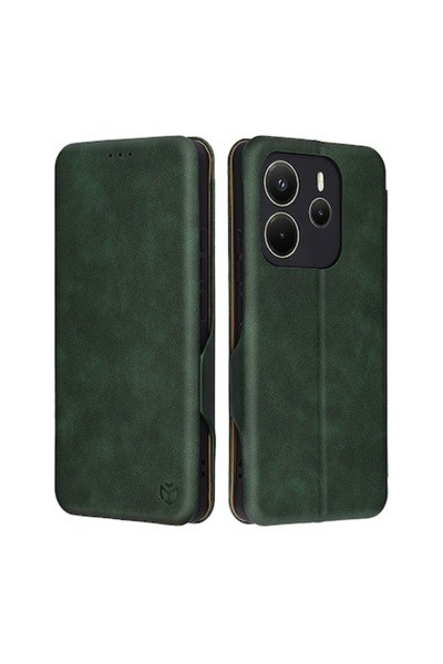 CLOUD Husa pentru Xiaomi Redmi Note 14 4G Standard, Z55, Piele ecologica, Green