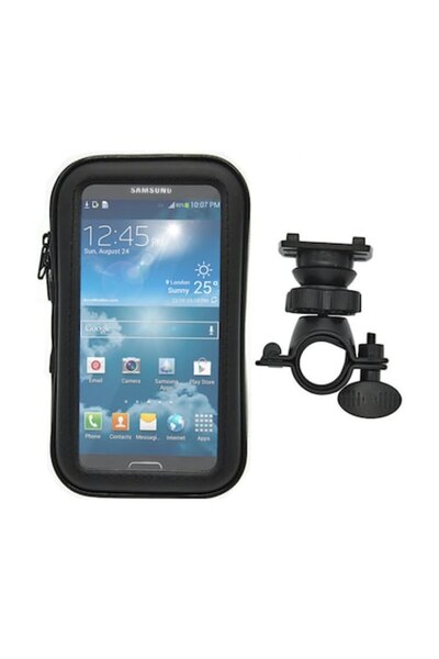 OEM Bicycle Phone Mount with 360-Degree Rotation, Waterproof Case, Handlebar Mount, Black