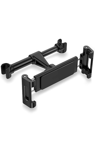 OEM Premium car mount with adjustable headrest for tablets, 360-degree rotation, black color