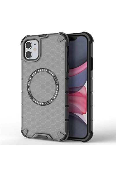 CLOUD Carcasă transparentă pentru iPhone 11, J74, Metal, Negru