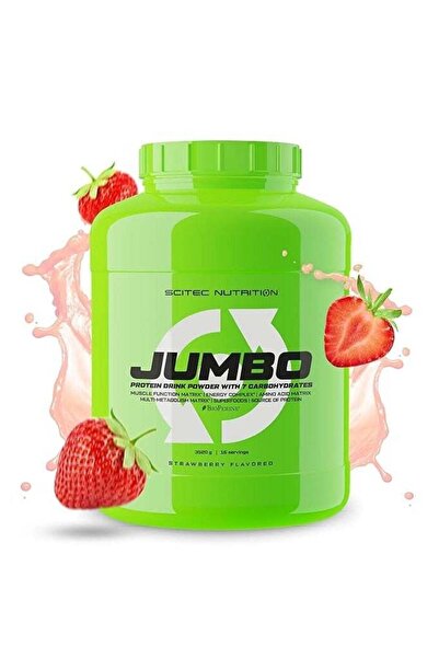 Scitec Nutrition Scitec Jumbo Protein Drink Powder With 6 Carbohydrates, Stra...