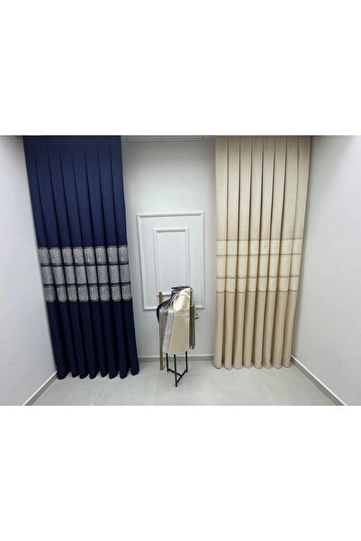 NİVEMESHOME Ft672069 V-115 Funda Cream 1/3 Sik Pleated Fon Curtain Apm