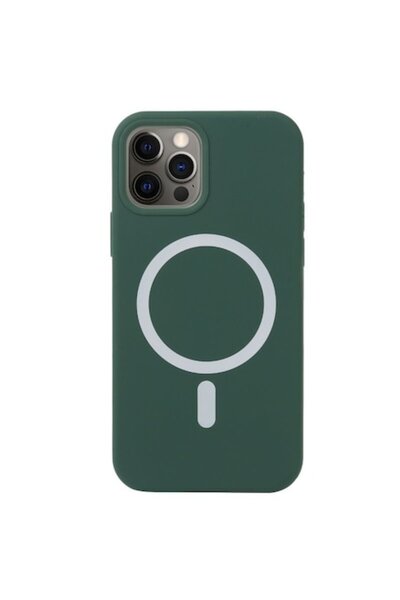 SOHO Carcasă din silicon lichid MagSafe pentru Apple iPhone 13, acoperire com...