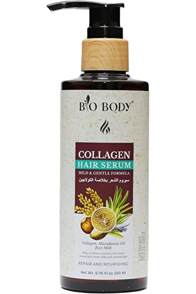 BIO body سيروم الشعر بالكولاجين وزيت المكاديميا - تقنية كورية من بايو بودي