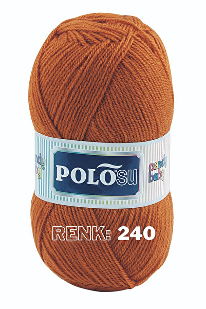 Polosu (5 Adet) Candy Baby %100 Premium Akrilik Bebek Örgü İpliği - 240 - Kiremit