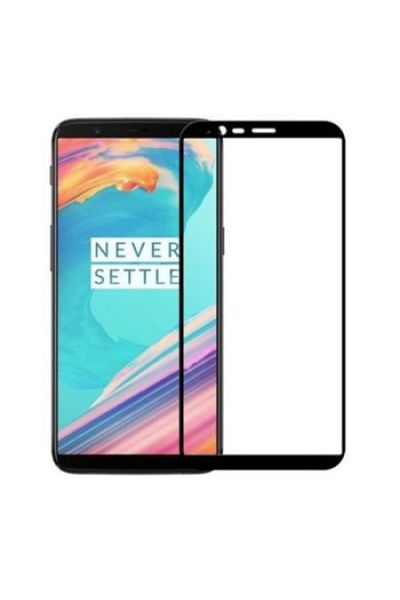 OEM Glass Protection Compatible with OnePlus 5T, 9H Hardness, Black-Transparent