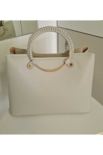 Erick Style Office bag, gray, eco-leather
