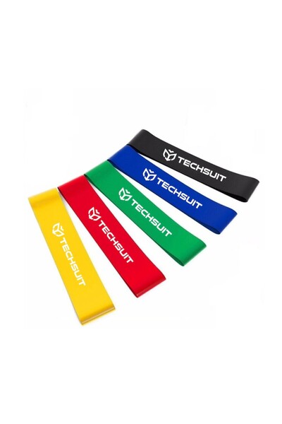 GERICOM Set de 5 benzi elastice rezistente pentru fitness/yoga/pilates, rezistente diferite, multicolor