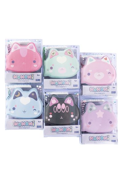 NİCE Momomi mini diary – kitty keychain, soft diary with chain