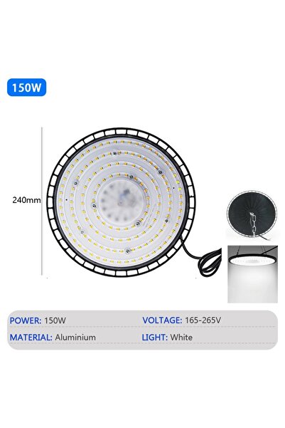 Choice 150W High Bay Lights 100/150/200W 220V Super Bright 6000K UFO LED Wate...