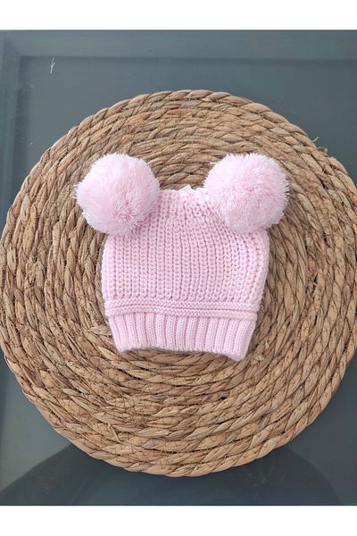 BEBENAZ Pompom Knitwear Baby Beanie (0-6 Months)