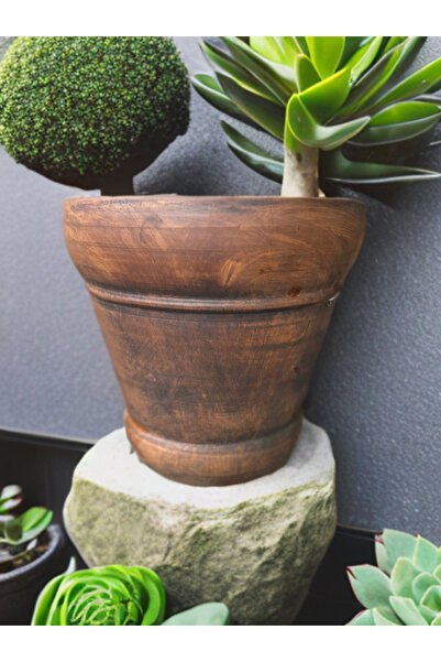 egesaksı Extra büyük İtalyan ahşap eskitmeli saksı