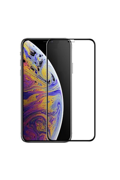 OEM Protector de ecran compatibil cu iPhone 11 Pro Max, sticlă 9D, rezistență 9H, negru