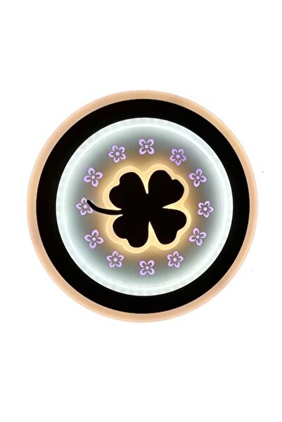 trandafi led Candelabru LED modern, ultra subțire, ramă albă, design 3D central