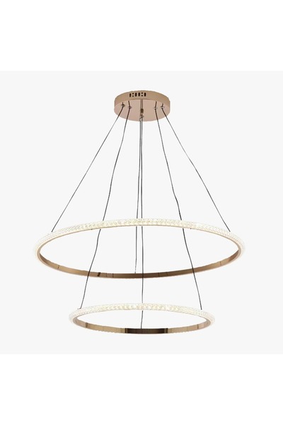 Vooltex Luxury modern chandelier, golden color, 3 levels, from Voltex, size 80 + 60 + 40 cm, 3 lights