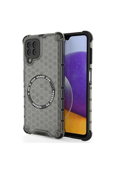 CLOUD Carcasă transparentă pentru Samsung Galaxy A22 5G (J39) - Negru metalic