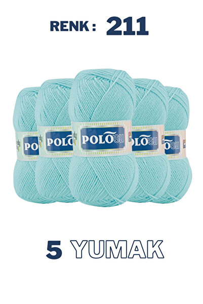 Polosu (5 Adet) Candy Baby %100 Premium Akrilik Bebek Örgü İpliği - 211 - Su ...