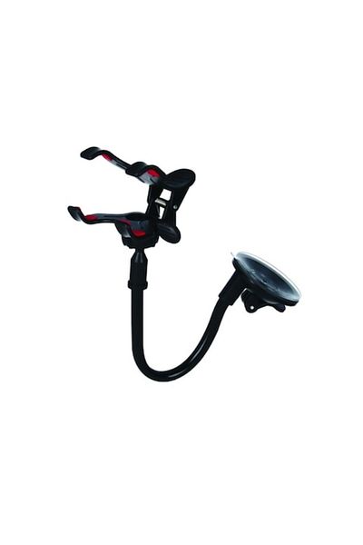 Bibilel Car Mount with Suction Cup and Flexible Arm, Clamp Holder for Phones up to 5.5 inches, Black