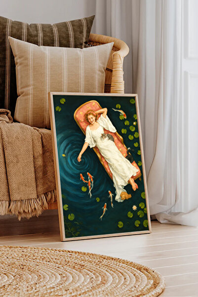 Dekorsiahome Τραπέζι σαλονιού κουζίνας με ξύλινο πλαίσιο μονοκόμματο TK1347