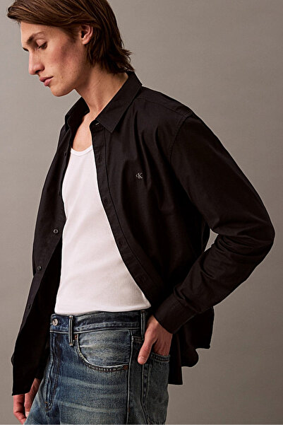 Calvin Klein Erkek Klasik Oxford Gömlek - Siyah