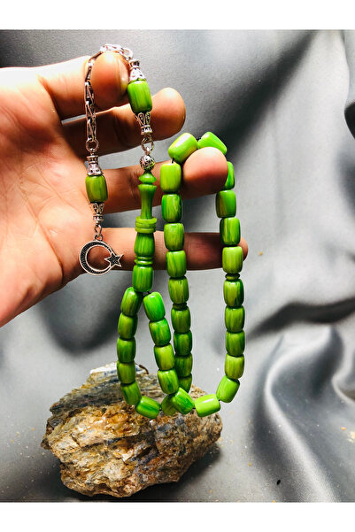 TTS TÜRK TESBİH SANATI Halkalı İmame Sıkma Kehribarı Hediyelik Tesbih