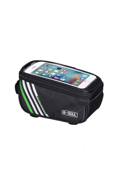 Bibilel Geantă de bicicletă cu husă de telefon impermeabilă, suport pentru cadru, compatibilă cu Samsung Galaxy S7 Edge, S8, S8