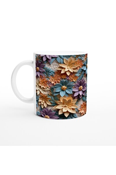 Luluyen كوب باستيل ملون بنمط الأزهار