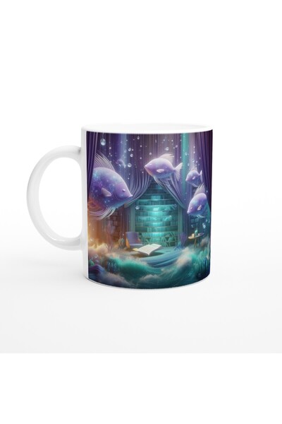 Luluyen كوب قهوة مطبوع عليه برج الحوت - Zodyak Libra Vs2