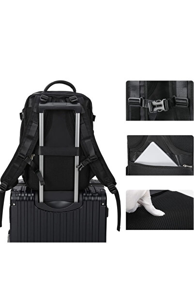 OEM Travel Backpack for Laptop, Business, for Airplane, USB , up to 35 L, 42x30x20 cm, Black,