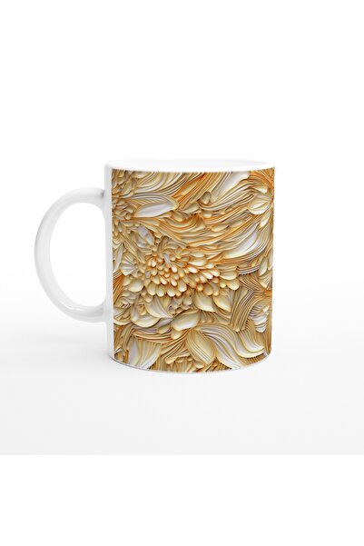 Luluyen كوب زهور فاخر مع لمسة ذهبية