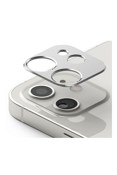OEM Folie de protecție pentru obiectivul camerei compatibilă cu iPhone 12/12 Mini, argintie