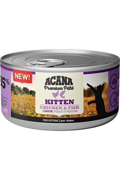 Acana Premium Pate (Ezme) Tavuklu ve Balıklı Yavru Kedi Konservesi 85 gr x 3 ...