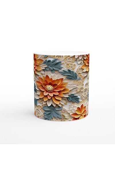 Luluyen Paper Layered Peony Patterned Mug
