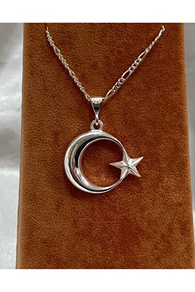 Firuze Gümüş Bayrak Modeli Gümüş Erkek Kolyesi