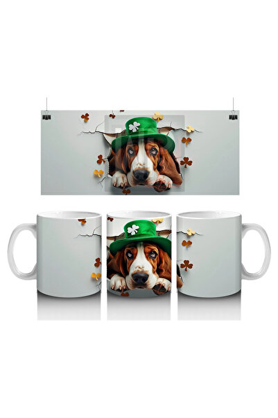 Luluyen Four Leafed Directions Inside Hat Dog – Printed Coffee Mug