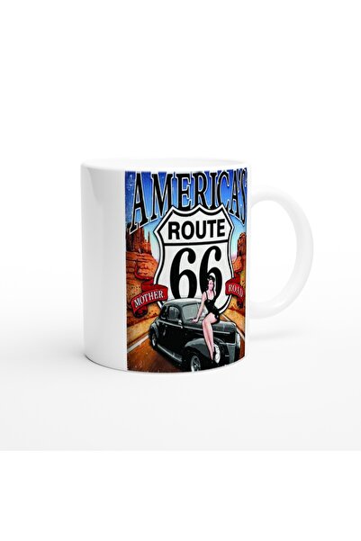 Luluyen Route 66 Retro Pin-Up Mug
