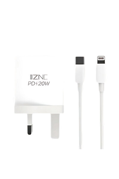 IZNC شاحن منزلي 20 واط منفذ pd مع كيبل pd i305 kit