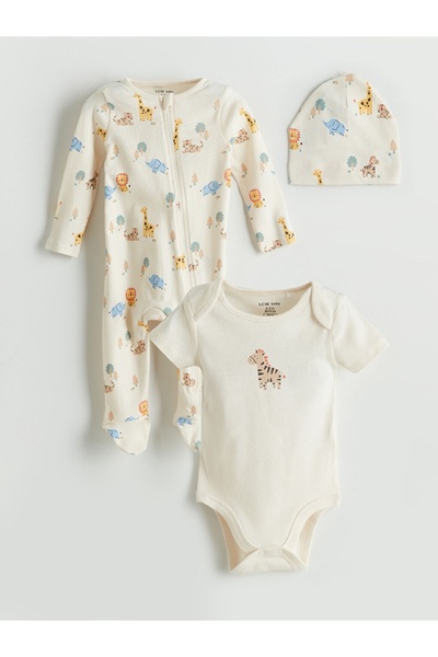 LC Waikiki LCW baby YENİ SEZON Baskılı Erkek Bebek Hastane Çıkış Seti