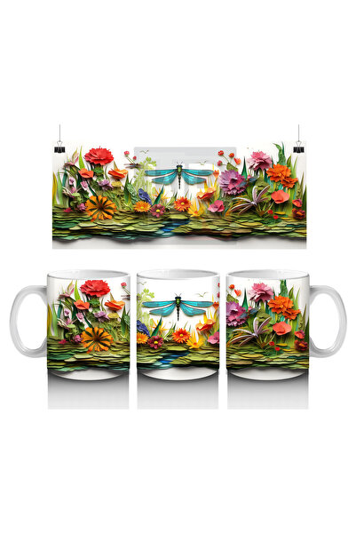 Luluyen Fairy Tale Flowers and Happy Animals in the Garden – Printed Coffee Mug
