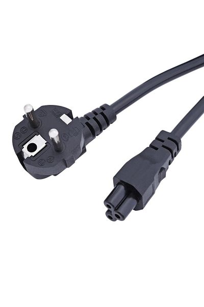 Bibilel Power cable for desktop unit with 3-pin plug, 1.5 meters, Black, BBL540