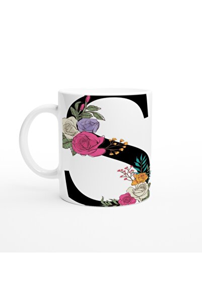 Luluyen كوب على شكل حرف S مع شكل زهرة مزدوجة