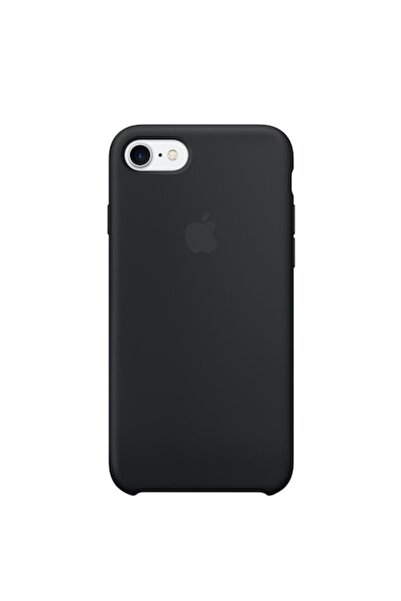 Bibilel Protective Cover with Apple Logo for iPhone 8, Silicone, Black
