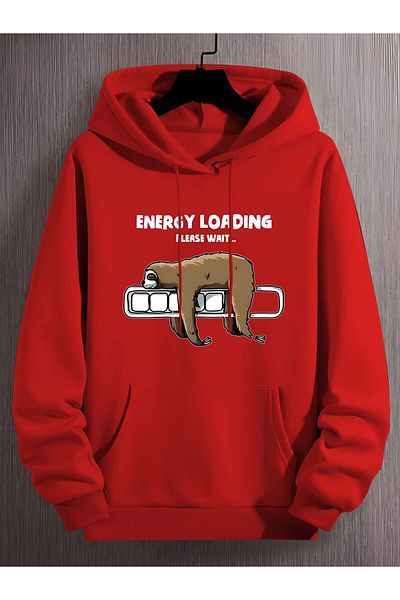 uyguntarz Unisex Lazy Animal Printed Oversize Sweatshirt