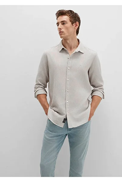 Mavi Slim Fit Long Sleeve Beige Men's Shirt M0211656-70145